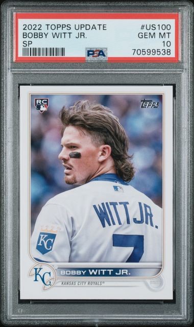 PSA 10 2022 Topps Update Bobby Witt Jr SP US100
