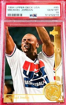 1994 Upper Deck UD USA All Time Great 85 Michael Jordan Olympic Dream Team PSA 10 Gem Mint