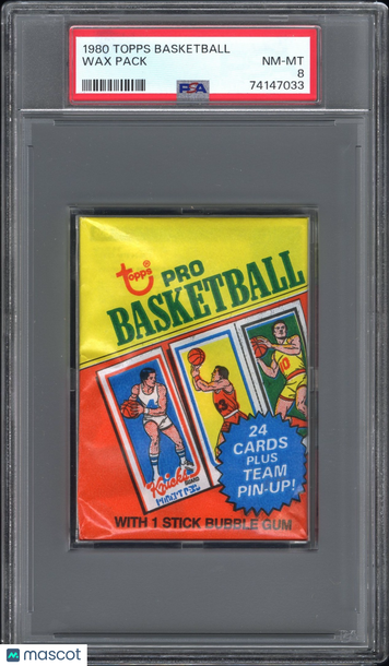 1980 Topps Basketball Wax Pack Wax Pack PSA 8