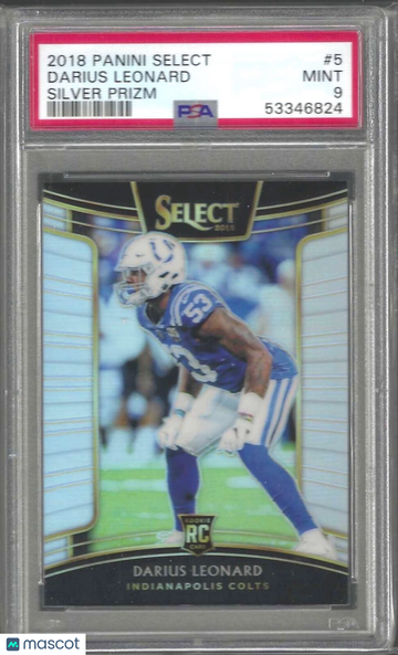 2018 Panini Select Darius Leonard #5 Silver Prizm PSA 9