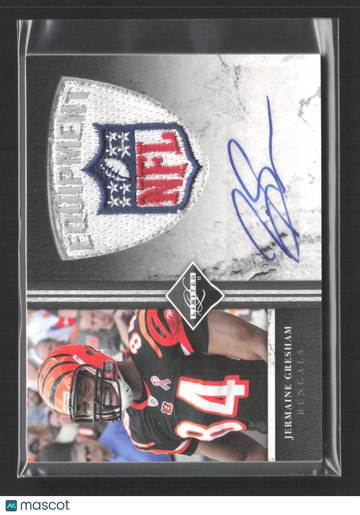 2011 Panini Limited Jermaine Gresham #13 Autograph NFL Equipment Shield Patch 1 / 1 Auto