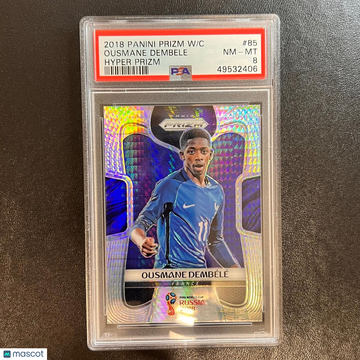 2018 Panini Prizm World Cup Ousmane Dembele #85 Hyper Prizm PSA 8