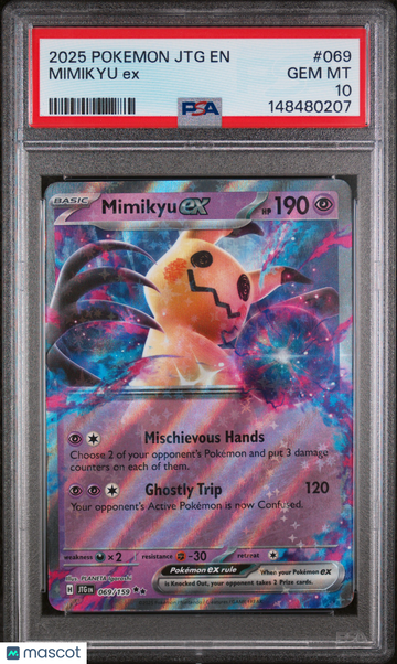 2025 Pokemon JTG EN-Journey Together Mimikyu EX PSA 10 #069
