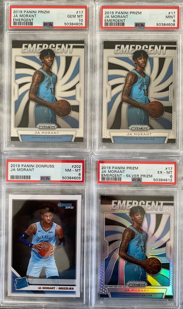 JA Morant Prizm Emergent Rookie LOT