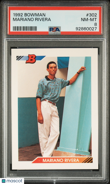 1992 Bowman Mariano Rivera #302 PSA 8
