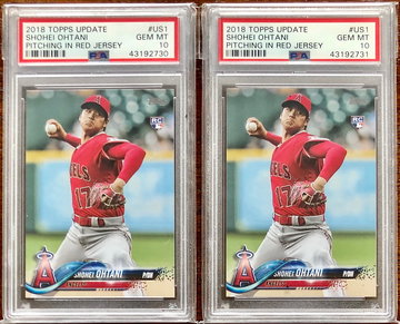 2018 Topps Update Shohei Ohtani Rookie RC PSA 10 (Qty 2)