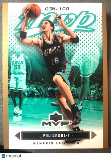 2003 Upper Deck MVP #79 PAU GASOL Gold SP Parallel 035/100 Memphis Grizzlies
