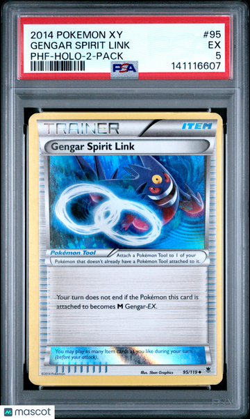 2014 Pokemon Xy Phantom Forces Gengar Spirit Link PHF-Holo-2-Pack PSA 5 #95