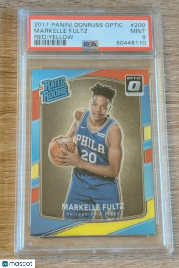 2017 Panini Donruss Optic Markelle Fultz #200 Red/Yellow Rookie PSA 9