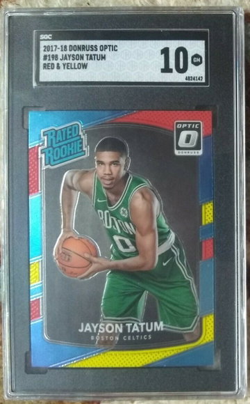 Jayson Tatum -- 2017 Optic Red Yellow