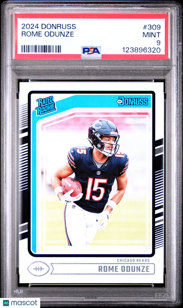 2024 Panini Donruss Rome Odunze #309 Rookie PSA 9