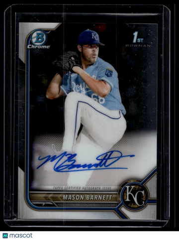 2022 Bowman Draft Mason Barnett #CDA-MB Chrome Draft Pick Autographs AU