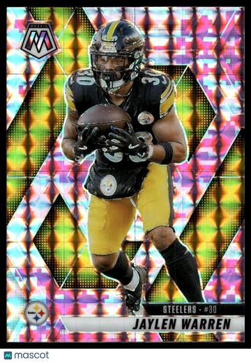 2025 Panini Mosaic Jaylen Warren #144 Mosaic Camo Pink