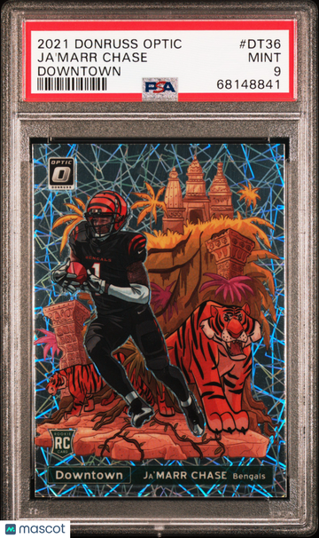 2021 Panini Donruss Optic Downtown Ja'marr Chase #DT36 PSA 9