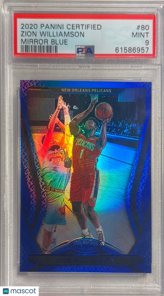 2020 Panini Certified Zion Williamson #80 Mirror Blue PSA 9