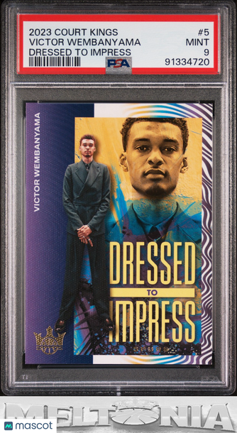 2023-24 Panini Court Kings Victor Wembanyama #5 Dressed to Impress RC PSA 9