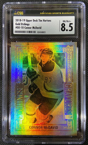 2018-19 Upper Deck Connor McDavid Gold Etchings Tim Hortons 
