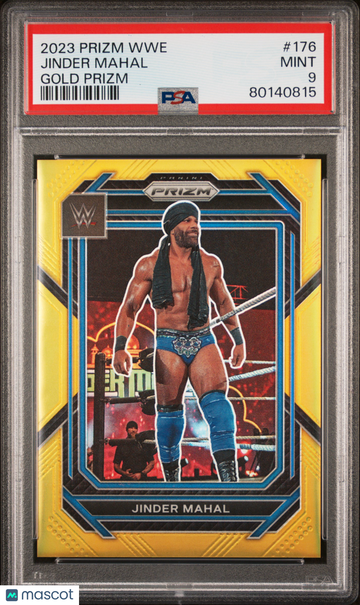 2023 Panini Prizm WWE Jinder Mahal #176 Gold PSA 9