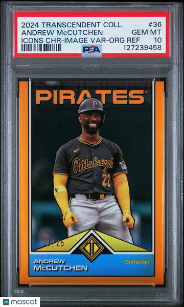 2024 Topps Transcendent Collection Transcendent Icons Chrome Andrew Mccutchen #36 Image Var Org Ref /25 PSA 10
