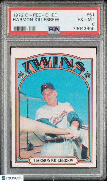 1972 O-Pee-Chee Baseball Harmon Killebrew #51 PSA 6