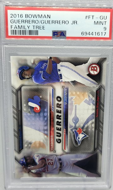 2016 Bowman #FT-GU Guerrero/Guerrero  Family Tree RC PSA 9