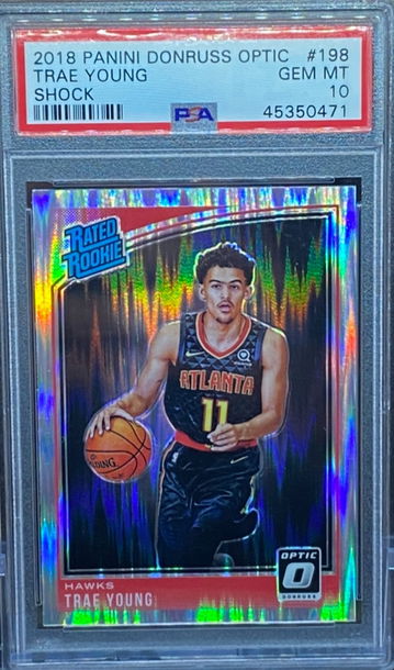 2018 Panini Donruss Optic Trae Young Shock RC Rookie #198 PSA 10 Gem Mint