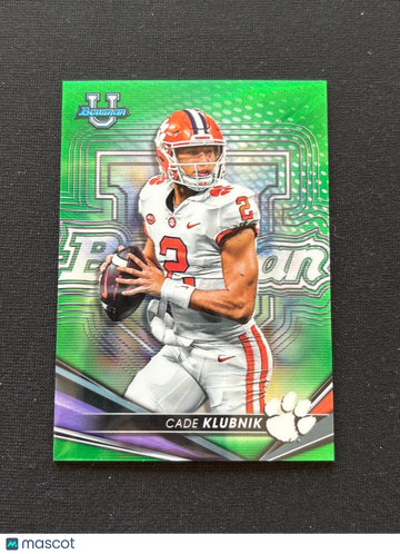 Cade Klubnik 2022 Bowman Rookie Green Refractor Clemson Tigers