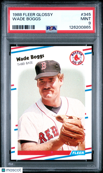 1988 Fleer Glossy Wade Boggs #345 PSA 9