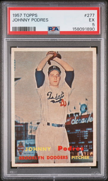 1957 Topps Johnny Podres #277 PSA 5