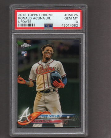 2018 Topps Chrome Update #25 Ronald Acuna Jr PSA 10 RC Rookie
