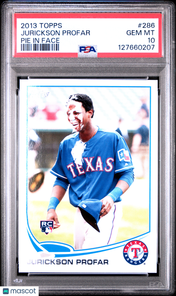 2013 Topps Jurickson Profar #286 Pie In Face Rookie PSA 10