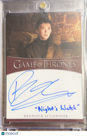 2019 Rittenhouse Game of Thrones Inscription Autograph Brenock O'Connor Inscription Limited Edition