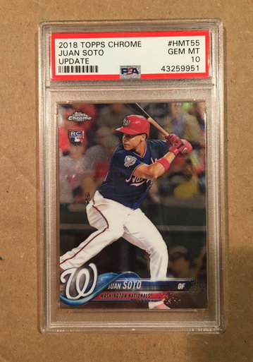 Juan Soto Topps Chrome Update Rookie PSA 10