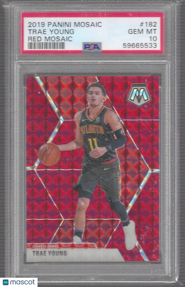 2019 Panini Mosaic Trae Young #182 Red PSA 10