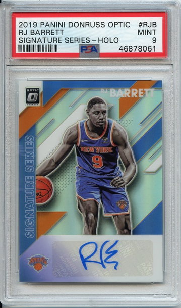 RJ Barrett Optic Holo Auto Signature Series PSA 9