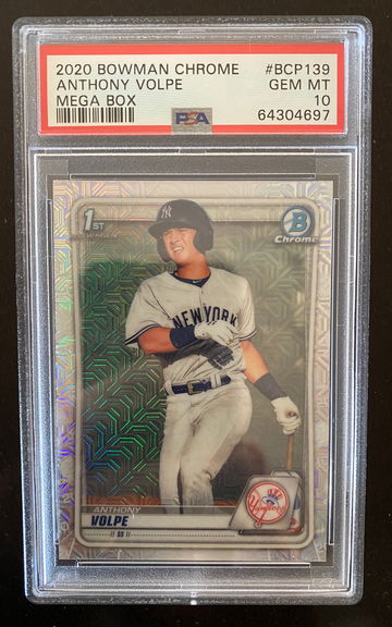 2020 Anthony Volpe Bowman Chrome Mega Box Mojo PSA 10