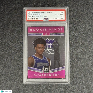 2017 Panini Donruss Optic Rookie Kings De'aaron Fox #5 Pink /25 Low Pop Rookie PSA 10