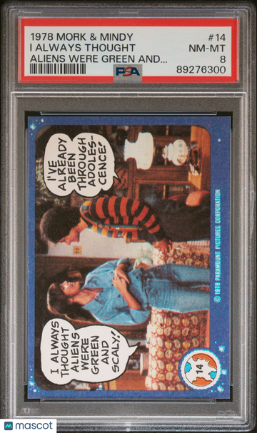 1978 Topps Mork & Mindy I Always Thought #14 PSA 8