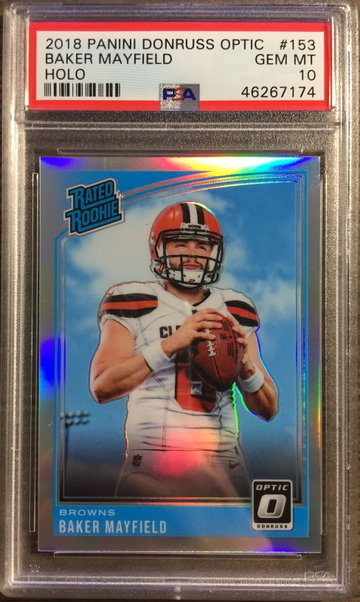 Baker Mayfield 2018 Optic Holo PSA 10