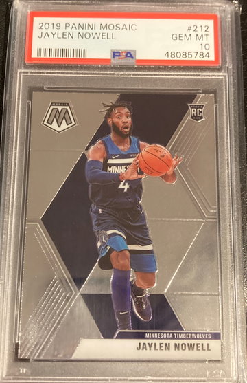 Jaylen Nowell Panini Mosaic Base Rookie PSA 10 Minnesota Timberwolves