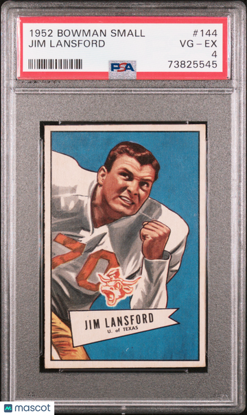 1952 Bowman Small Jim Lansford #144 PSA 4