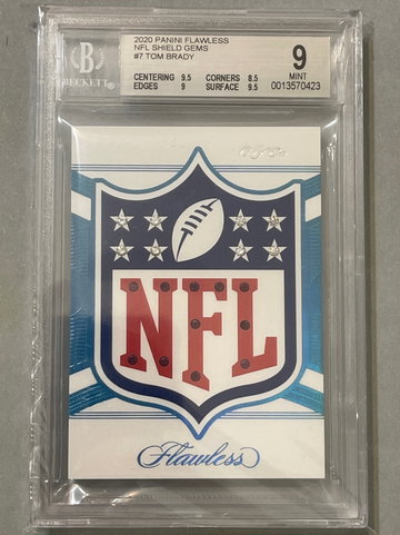 2020 Panini Flawless Tom Brady NFL Shield Gems #7 BGS 9 One of One 1/1 