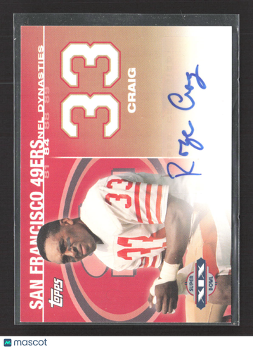 2008 Topps NFL Dynasties Roger Craig #DYNA-RCR /50