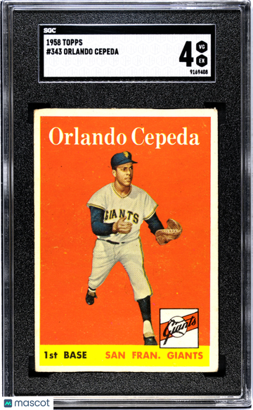 1958 Topps Orlando Cepeda #343 SGC 4