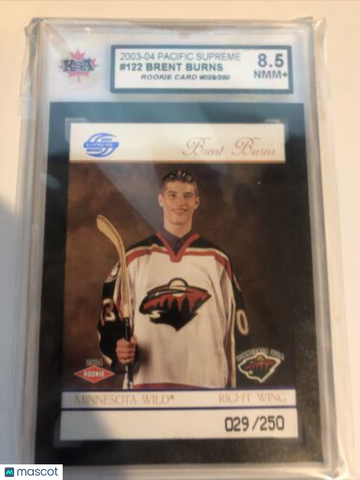 2003-04 Pacific Supreme Brent Burns #122 Rookie KSA 8.5
