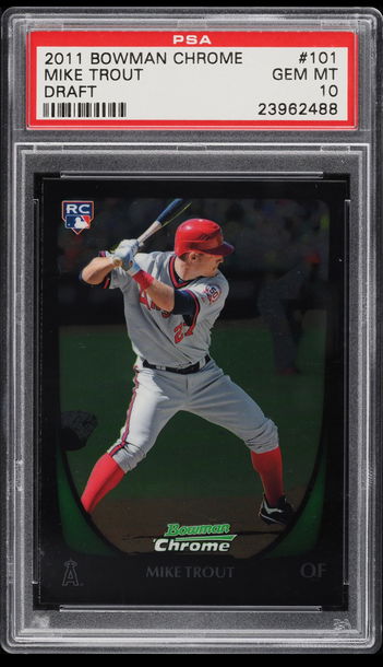 2011 Bowman Chrome Draft #101 Mike Trout PSA 10 Rookie card RC