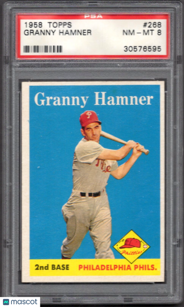 1958 Topps Granny Hamner #268 PSA 8