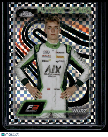 2024 Topps Chrome Formula 1 Charlie Wurz #58 Checker Flag Refractors