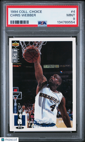1994 Collector's Choice Chris Webber #4 PSA 9