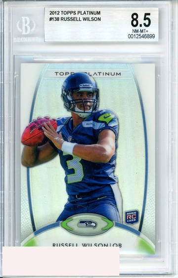 2012 TOPPS PLATINUM RUSSELL WILSON #138 RC BGS 8.5